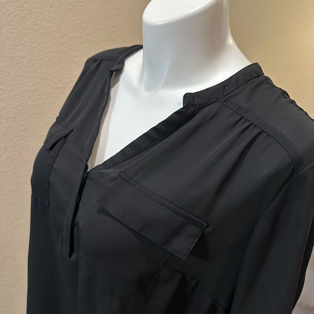 Torrid 2 Plus Woman’s Semi Sheer Black Blouse - Picture 5 of 6